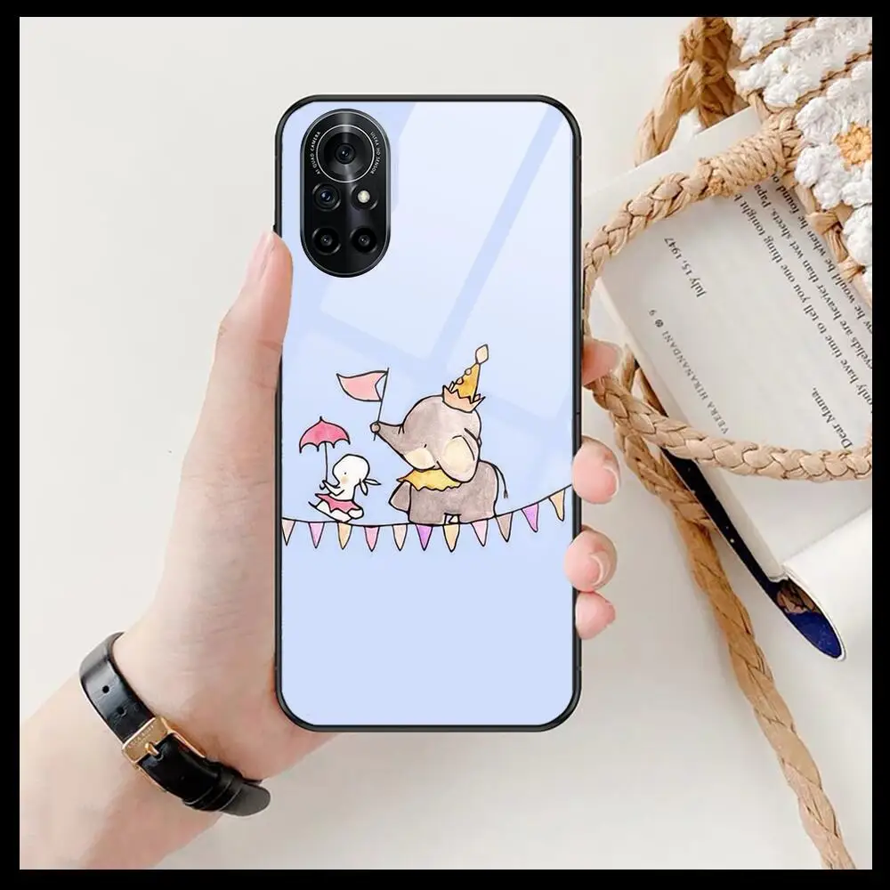 

disney Dumbo Clear Phone Case For Huawei Honor 20 10 9 8A 7 5T X Pro Lite 5G Black Etui Coque Hoesjes Comic Fash