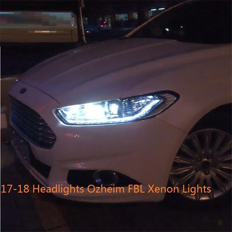 MODEL T Внешний стиль Luces Para Авто Лампа Cob Led Drl дневные ходовые фары автомобильные огни в сборе 17 18 для Ford Mondeo - Цвет: MODEL T