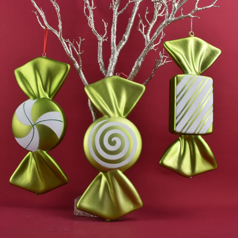 

Праздничные украшения, травянисто-зеленый 40 см, рождественские конфеты, реквизит, украшение, сцена для фотосъемки, макет, окрашенные конфет...