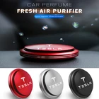 Автомобильный вращающийся освежитель воздуха с логотипом автомобиля, парфюм, интерьерные детали, Декор, ароматерапия для Tesla Model 3, модель S, модель X, Y, Roadster