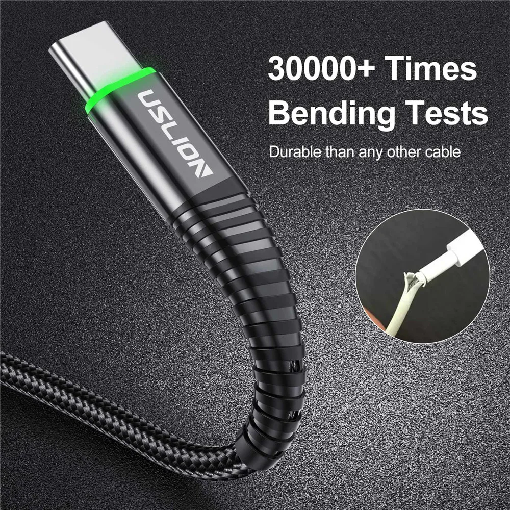 USB-кабель USB Type-C со светодиодной подсветкой 3 А | Мобильные телефоны и аксессуары