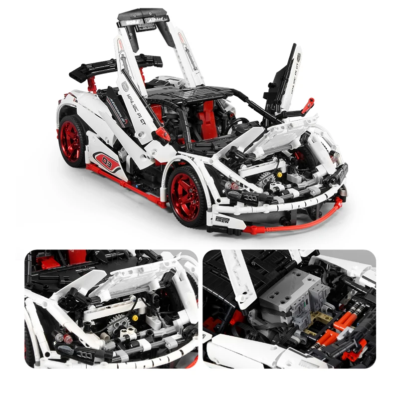 13067 1928 шт. техника серии MOC 3918 McLaren P1 супер гиперкар Led RC приложение Veneno модель
