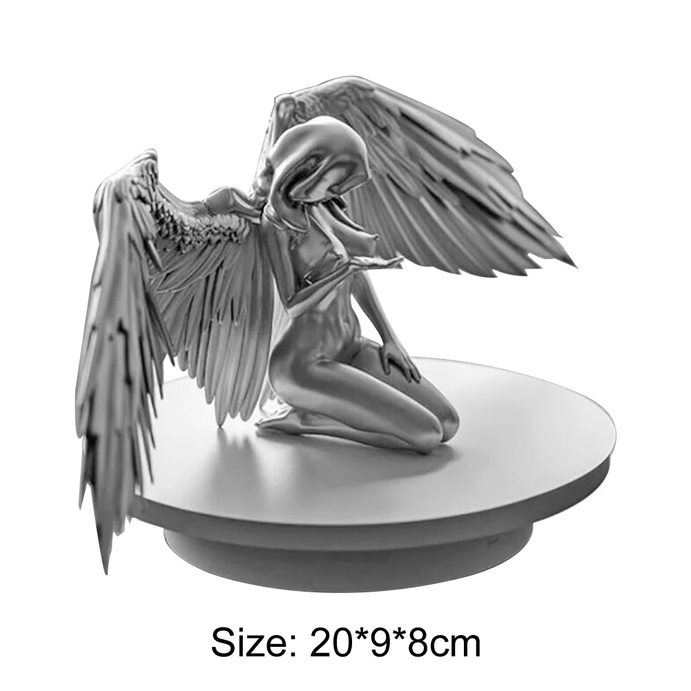 

Resin Kneeling Angel Sculpture Art Statue Landscape Lawn Figurine for Gift Outdoor Balcony Porch Patio Yard Accessory Decoration