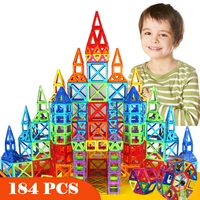 new 184pcs mini magnetic designer construction set model building toy plastic magnetic blocks educational toys for kids gift