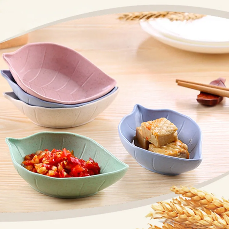 4 цвета креативный в форме листа Ассорти соусник для дома ресторана практичная