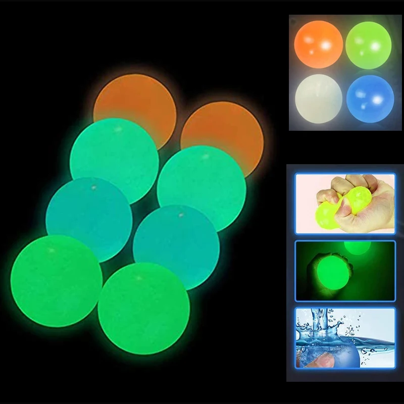 Палочки настенные мячи 3/4/8 шт. флуоресцентные шарики мишени антистрессовые для