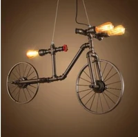 cafe bar clothing store decoration loft retro industrial style personality water pipe bicycle chandelier