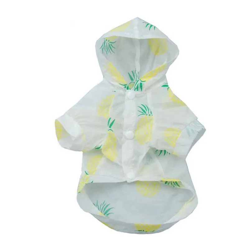 Одежда для собак Солнцезащитная с рисунком ананаса и помидоров мягкие плащи из