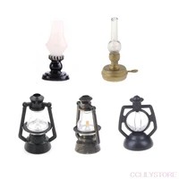 5 styles mini oil lamp for 112 doll house miniature ornaments micor model kids toy diy dollhouse accessories 1 pieces