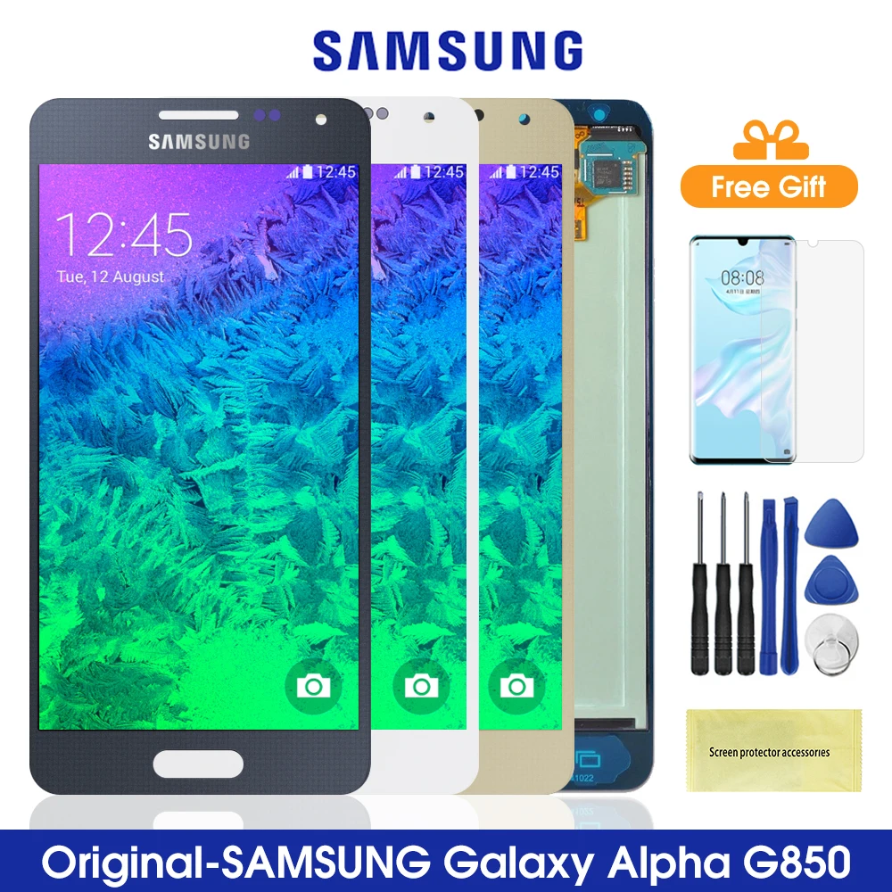 Оригинальный ЖК дисплей G850 для Samsung Galaxy Alpha сенсорный экран дигитайзер в сборе