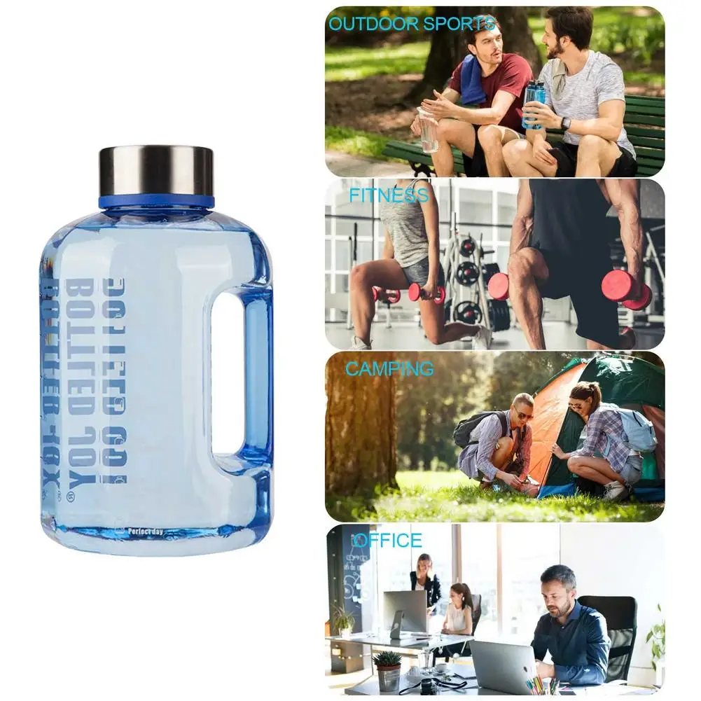 

2.2L Fitness Outdoor Sport Water Bottle Plastic Student Water Cup Temperature Resistance -20-100 Sports Cup Fitness Cup
