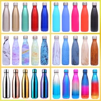 free logo custom water bottle matte series gourd bottle stainless steel vacuum flask thermoses cup thermal special gift 500ml