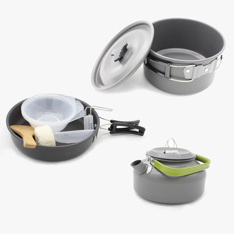 Портативная посуда для кемпинга на открытом воздухе пикника выживания пешего