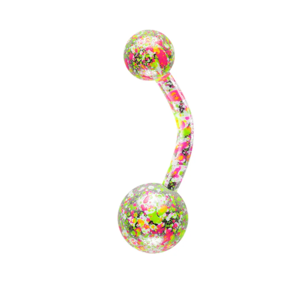 

1PC 14G Colorful Pircing Ombligo Female Sexy Surgical Steel Navel Piercing Ring Titanium Dangle Belly Button Rings Body Jewelry
