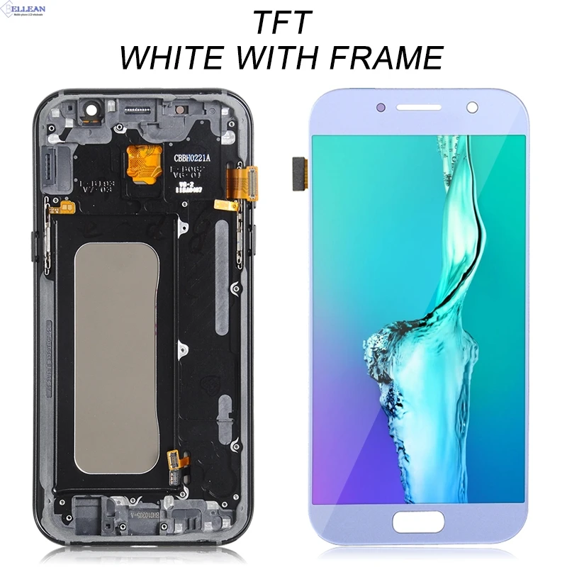 Catteny A520 lcd для samsung Galaxy A5 дисплей сенсорный экран панель Стекло дигитайзер сборка A520M A520FD A520F ЖК+ Инструменты - Цвет: TFT White With Frame