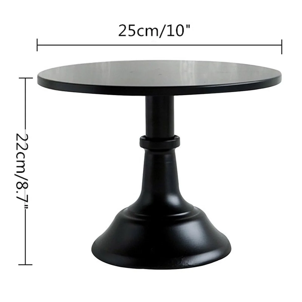 Round Cake Stand Pedestal Black Dessert Holder Exquisite Metal Iron Cake Rack Base Wedding Party Birthday Cupcake Holder 10 Inch