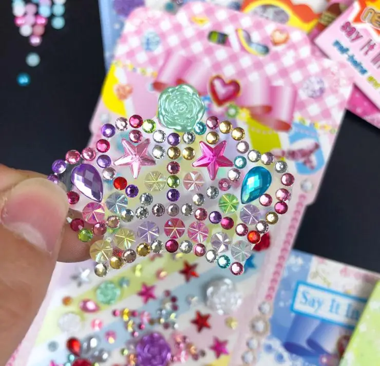 2 шт. детские наклейки в виде драгоценных камней Алмазная наклейка кристальная