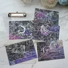 5 листовпартия, серебристая глифитическая бумага 12*17 см