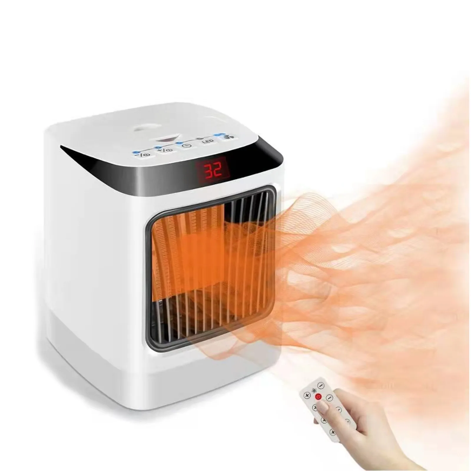 Портативный Настенный мини-нагреватель с регулируемой температурой таймером и