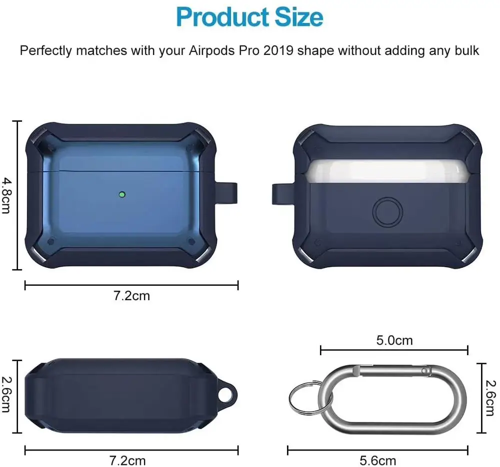 Чехол для Apple Airpods Pro чехол из ТПУ и поликарбоната с защитой от падения 1 2