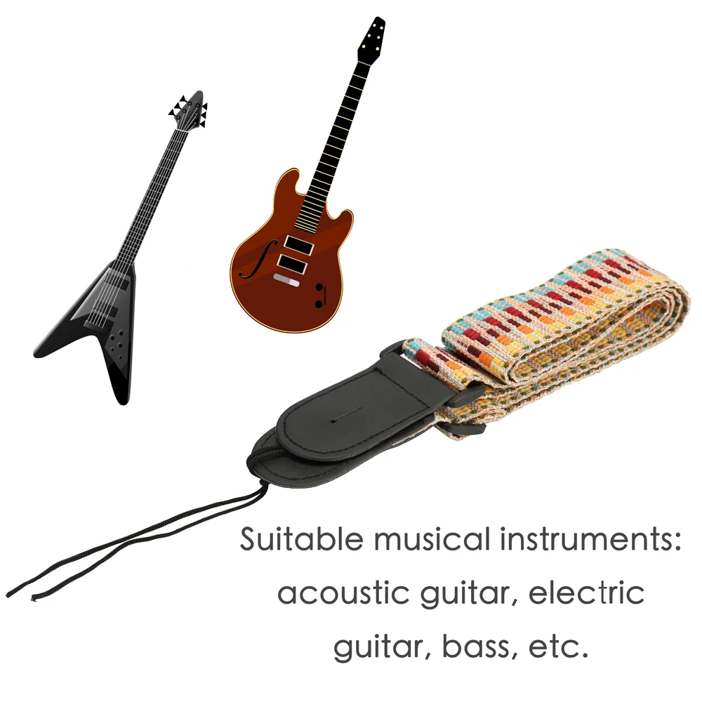Нейлоновые ремни для электрогитары бас гитары в этническом стиле аксессуары