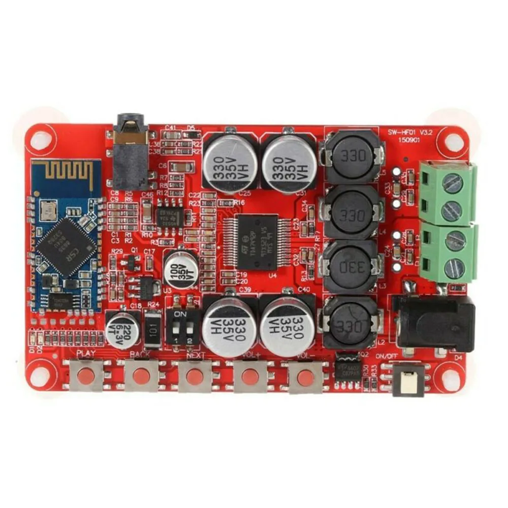 AUX + беспроводной Bluetooth 4 0 аудио приемник Цифровой TDA7492P 50Wx2 усилитель плата