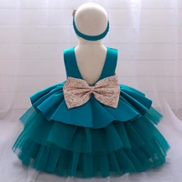 infant girls birthday dress sequin bow dresses for girl baby christening gown kids christmas party dress toddler clothes
