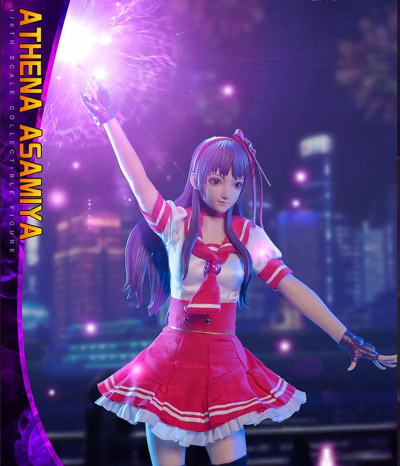 

Genesis Emen KOF-AT01 1/6 King Fighters Athena Asamiya Figure Model 12'' Female Soldier Action Body Full Set Toy