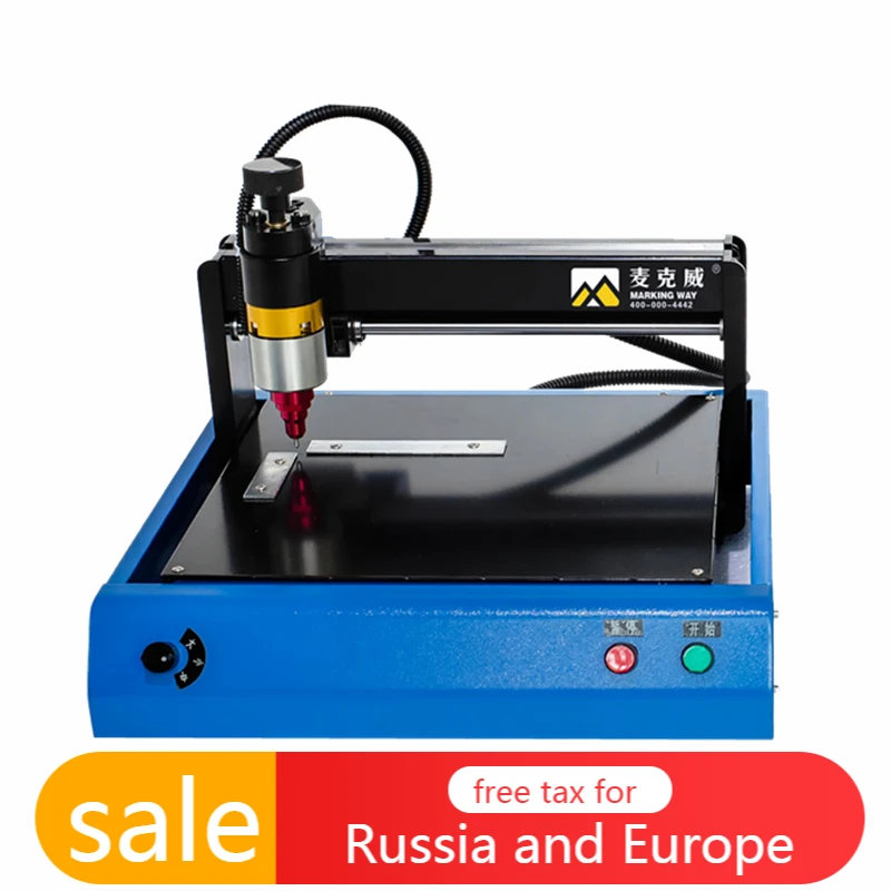 

2021 Portable Stainless steel metal printer cnc router 3020 electric marking engraving machine nameplate cutting plotter code