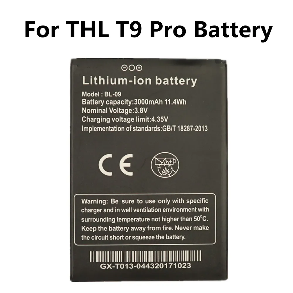 

100% New BL-09 Battery For THL T9 Pro 3000mAh Mobile Phones Smartphone Replacement Bateria