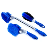 1 pc new blue yellow multifunction car wash wheel hub cleaning brush strong decontamination car wash tool set brush accessories