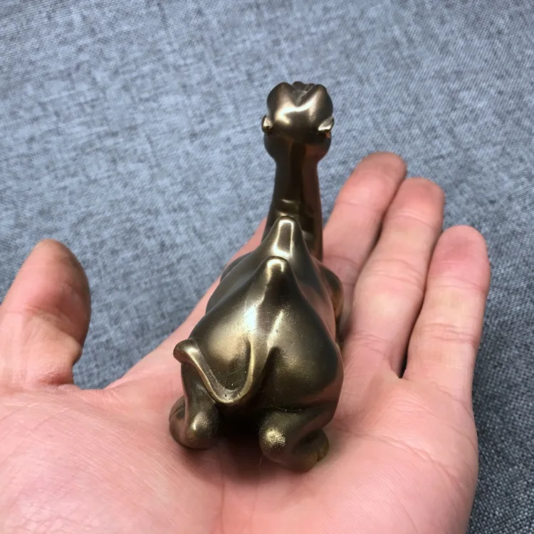 

LAOJUNLU Brass Bactrian Camel Pen Holder Pure Copper Brush Holder Decoration
