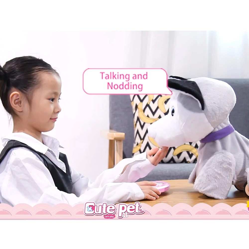 

Hot sale, novelty electronic pet, sound control, robot dog, cute plush dog, electronic dog, children's toy, birthday present