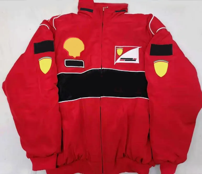 

2021 embroidered logo racing overalls autumn and winter team cotton clothing warm racing jacket
