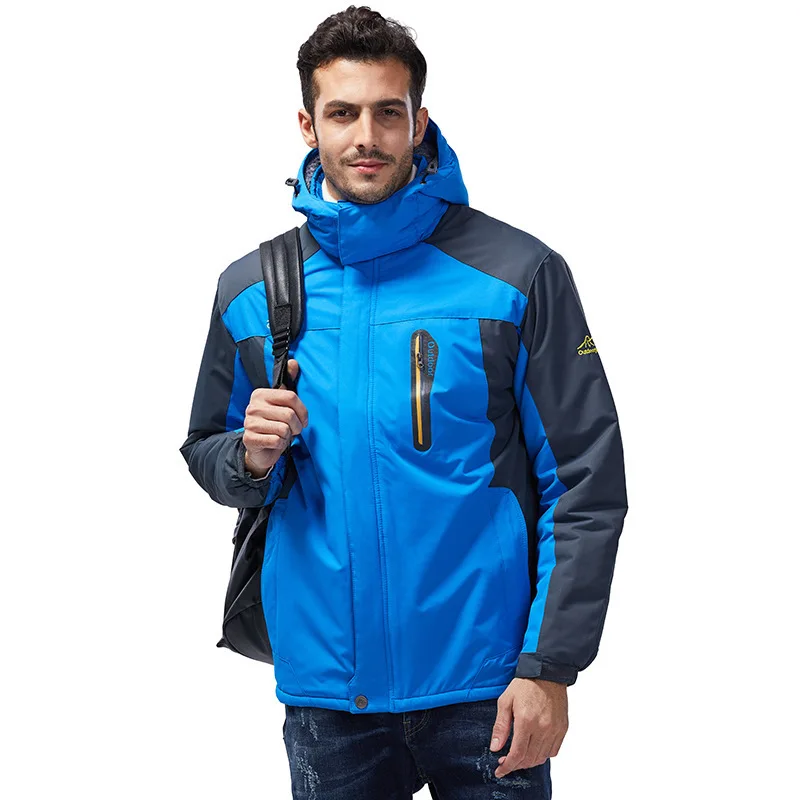 

Winter Woman Men Outdoor Plus Size Sport Coat Hooded Waterproof Windproof Windbreakers For Hiking Jackets