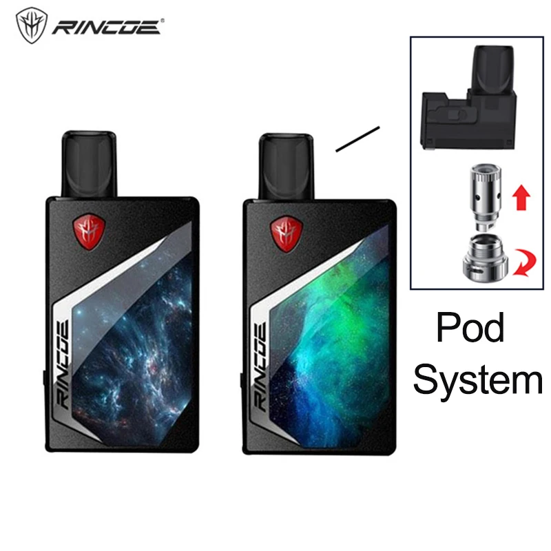 VAPE POD Комплект Rincoe Tix комплект 1000 мАч батарея 2 мл картридж регулируемый поток
