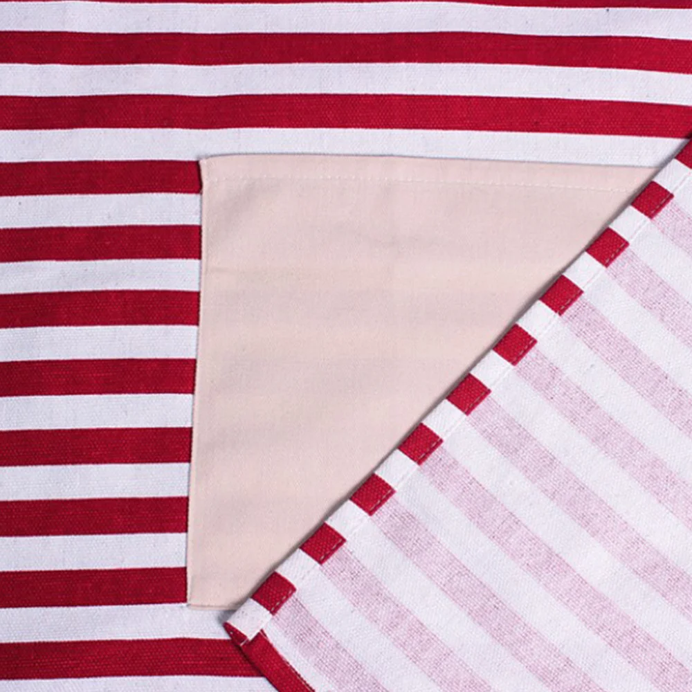 

1PC Thicken Stripe Apron Working Apron Kitchen Cooking Apron Hotel Apron Fashion Cotton Apron (Red)