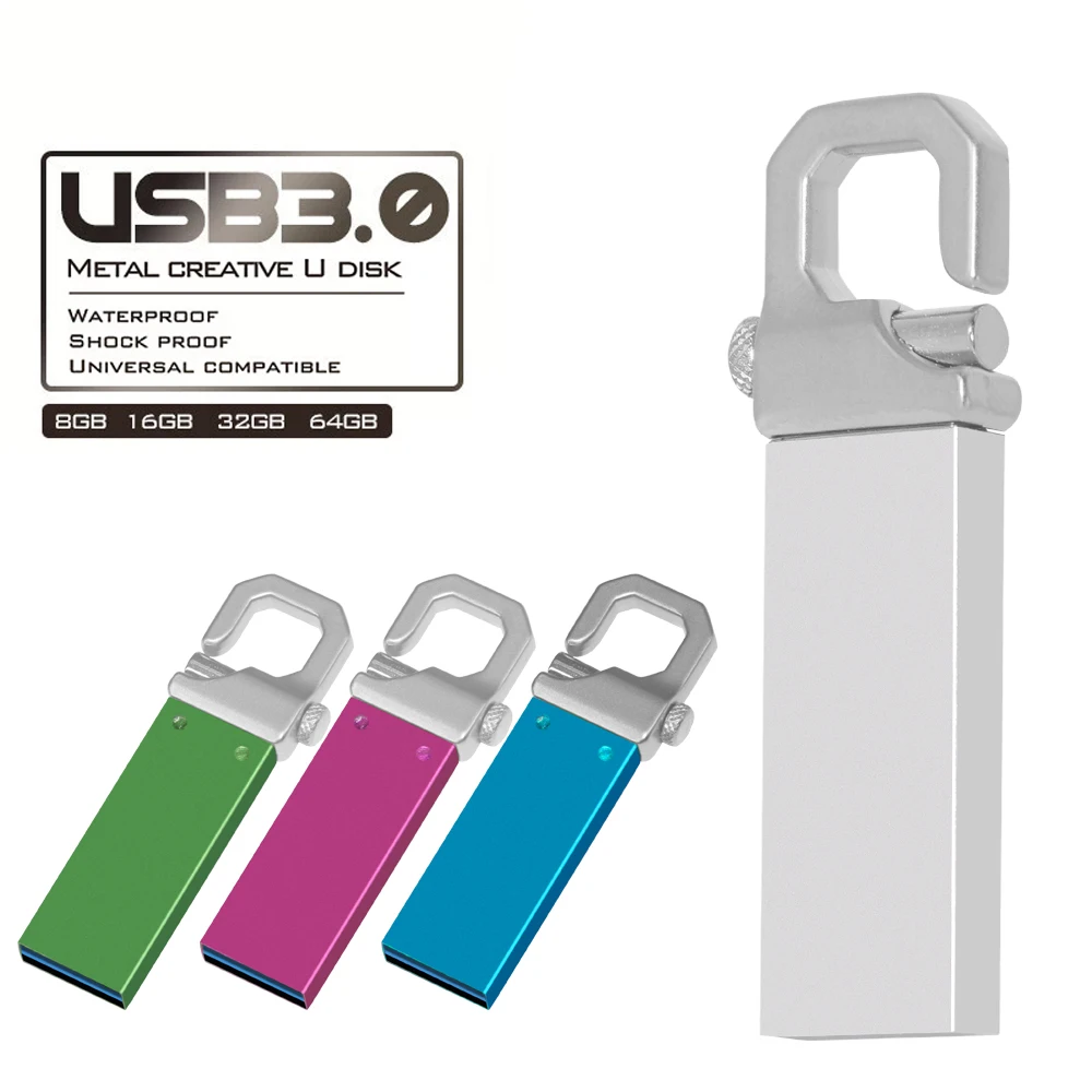 

USB 3.0 Flash Drive Waterproof Pen Drive 8GB 16GB 32GB 64GB 128GB Metal Pendrive USB Memory Stick Flash Drive