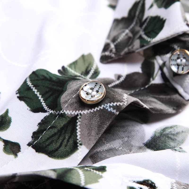 

Men Floral Blouse Shirts Summer Hawaiian Flowers Clothes Fashion Printing Short Sleeve Tropnical Streetwear