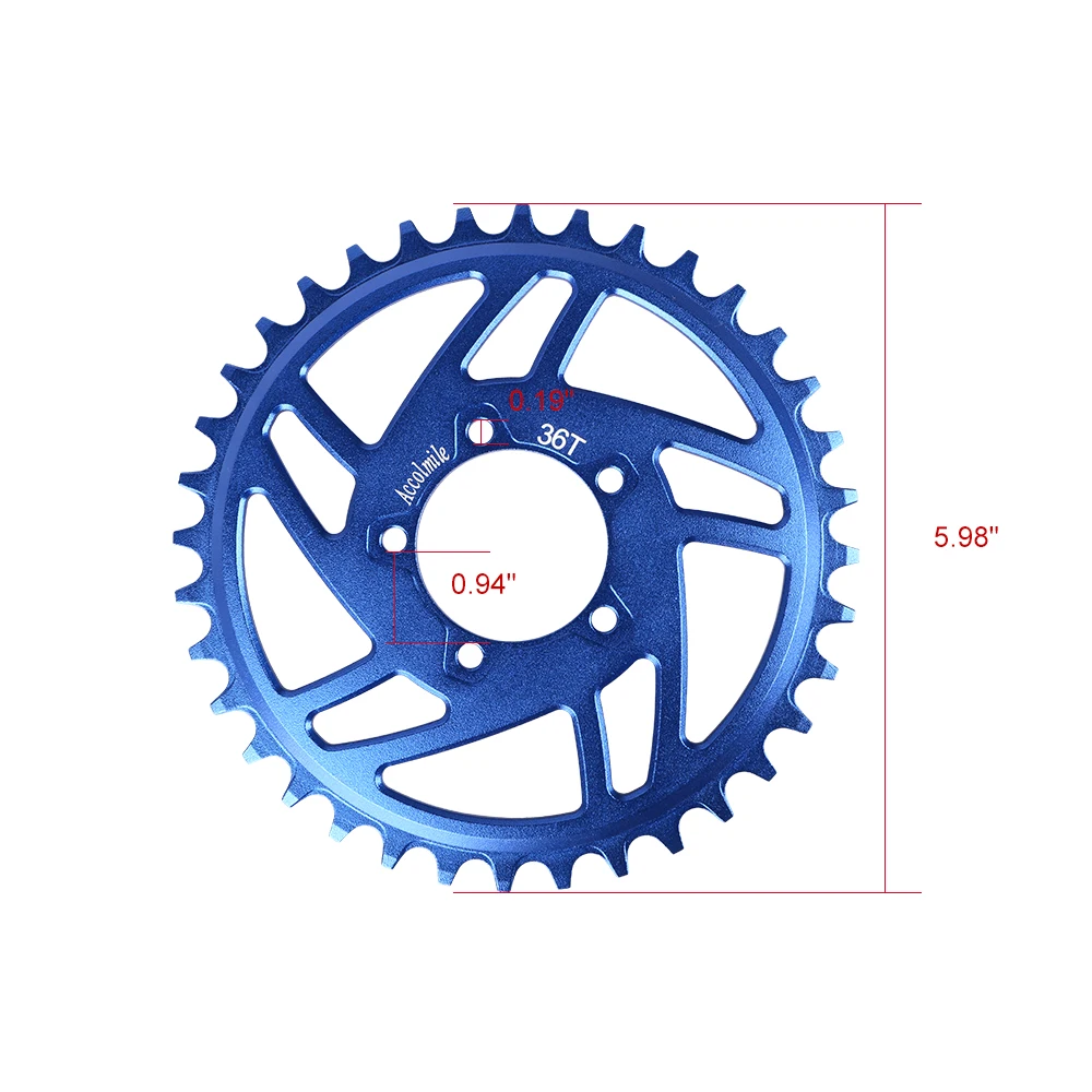 Electric Bike Chainwheel 36T for Bafang BBSHD BBS02B BBS02 BBS01B BBS01 Mid Drive Motor Replacement Bicycle Chain Protector | Спорт и