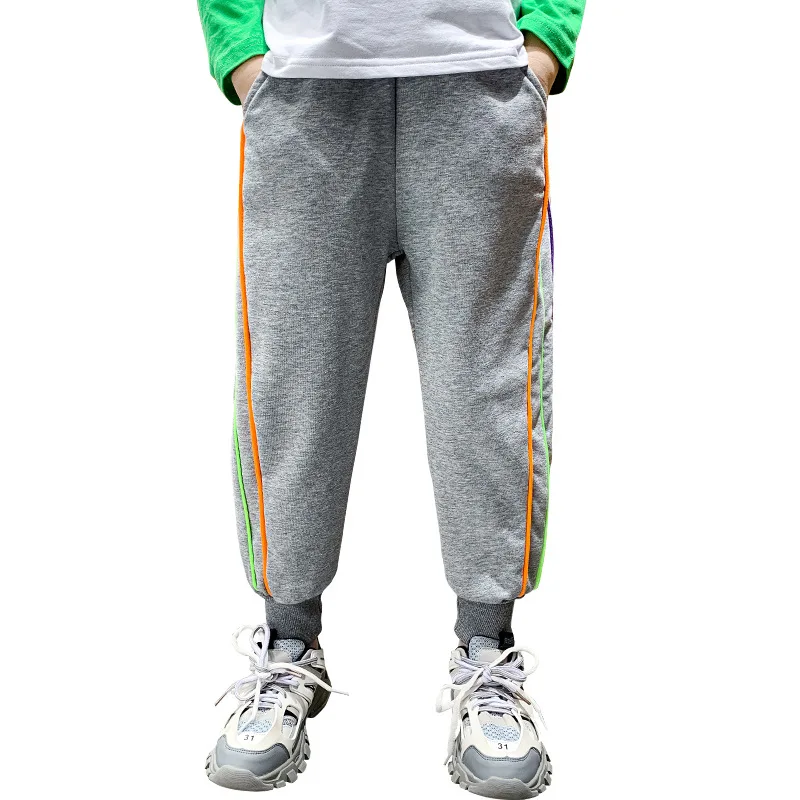 

2021 Simple Spring Summer RunningBoys Pants Capris Kids' Casual JoggingTrousersCotton Children Clothing Teenage ToddlerHigh