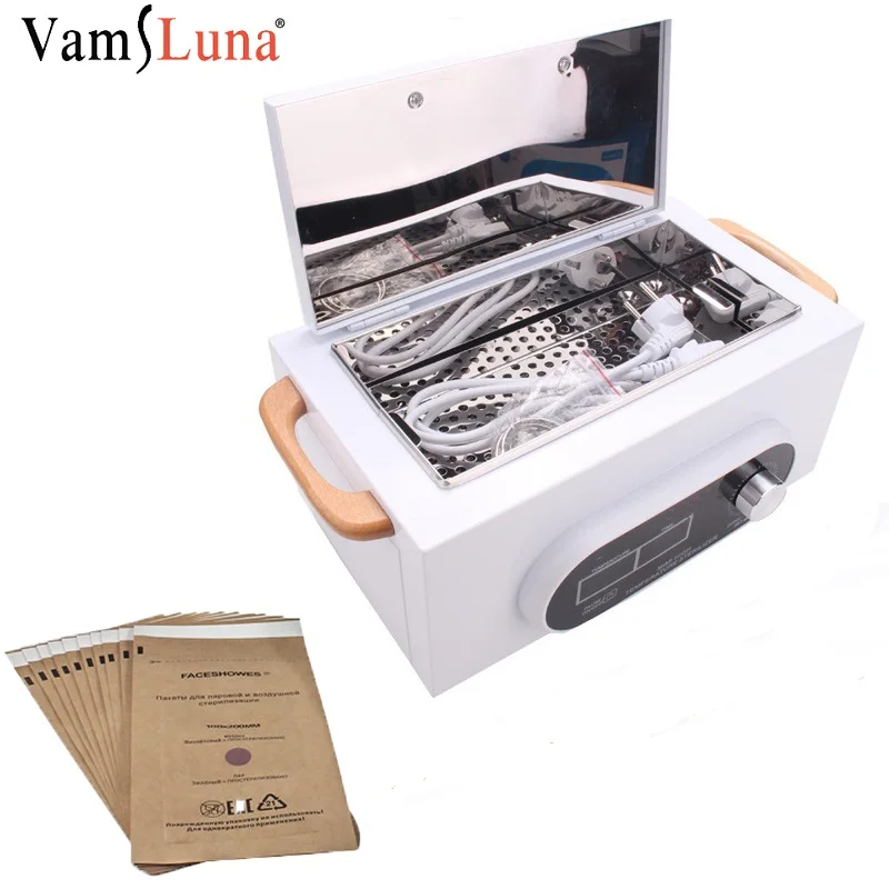 Стерилизатор для ногтей дезинфицирующий бокс с 10 мешочками ЖК-экран