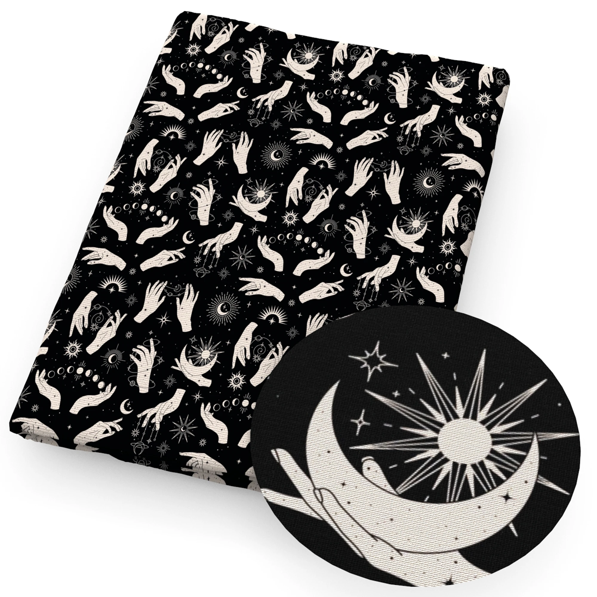 50*45 см черная серия Полиэстер хлопчатобумажная ткань лоскутное шитье ткани