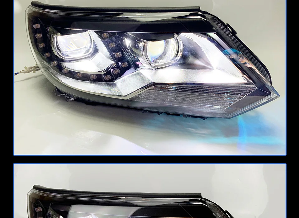 Head Lamp For Car VW Tiguan 2013- Headlights Fog Lights Daytime Running Lights DRL H7 LED Bi Xenon Bulb Car Accessories