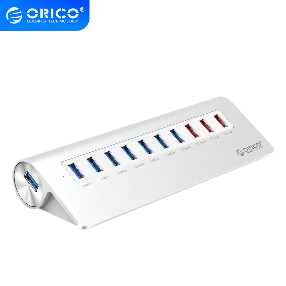 Usb-хаб ORICO с функцией зарядки 7 портов USB3.0 концентратор 5 Гбит/с В зарядный порт