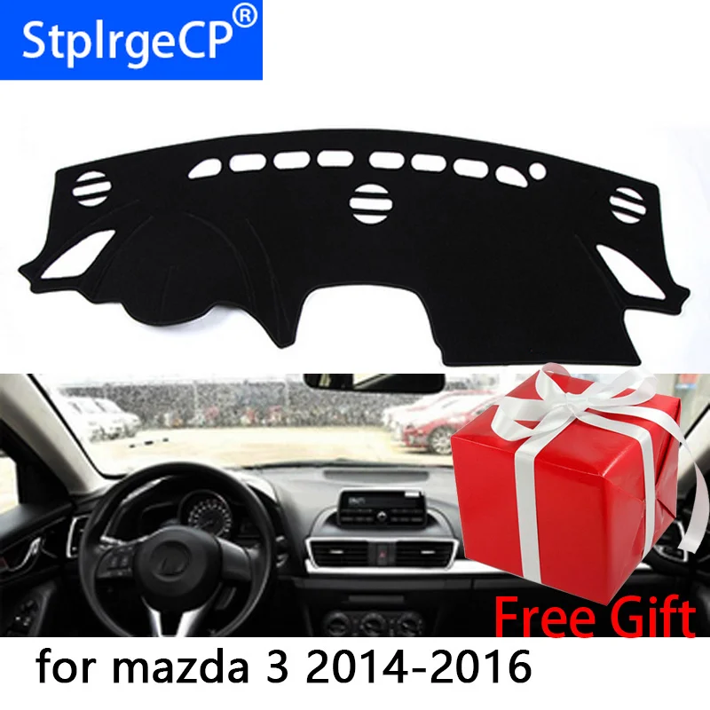 Для mazda 3 mazda3 M3 2014 2015-2017 коврик для приборной панели, защитный коврик, подушка, наклейка для интерьера, аксессуары для стайлинга автомобилей