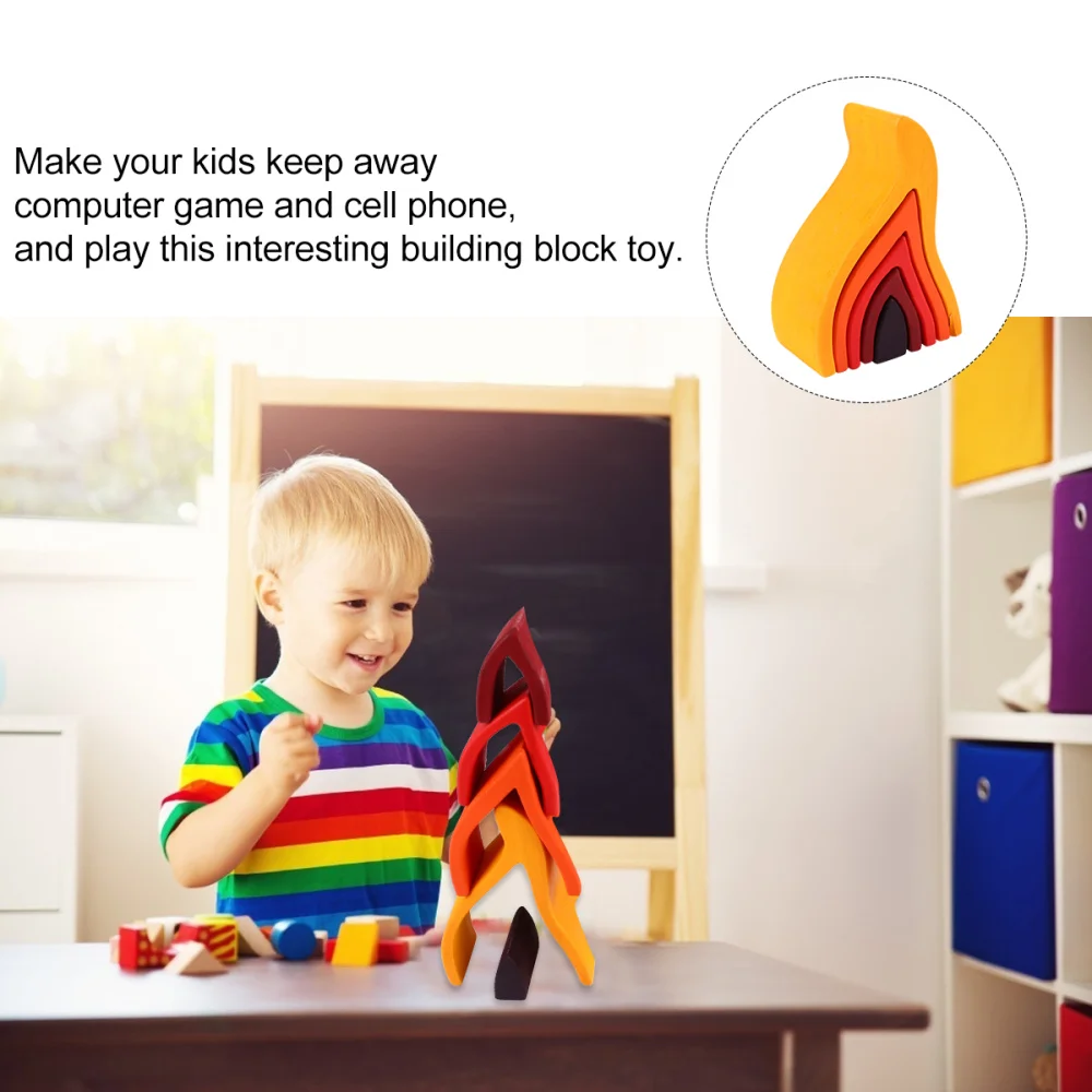 

1 Set Building Block Early Education Interesting Children Wood