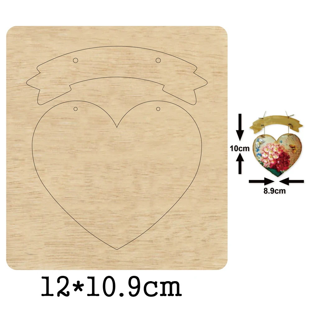 

Heart Label Frame Ornaments Handwork Wooden Mold Baby Bedroom Wall Hanging Decor 2020 New Wood Dies Leather Cloth Paper Crafts