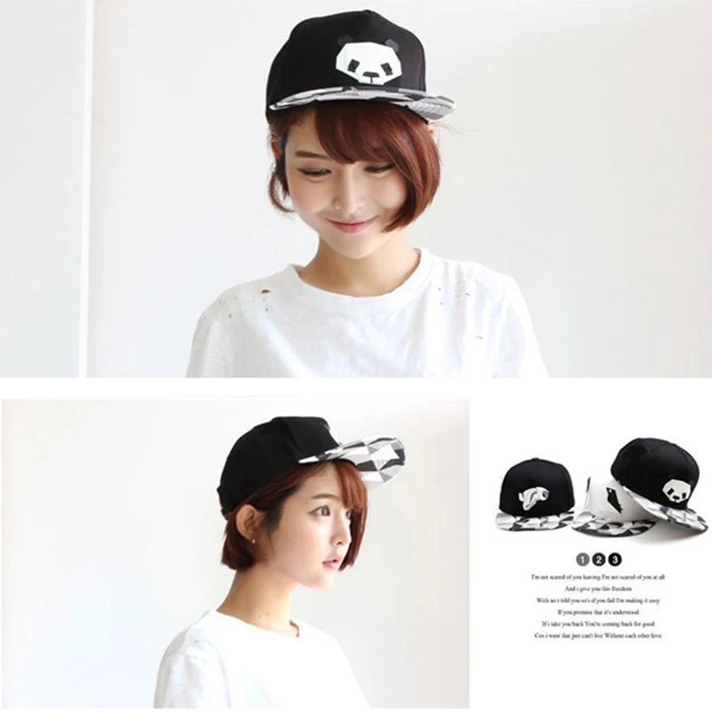Новинка весны, регулируемая бейсбольная кепка с мультяшной пандой, s Snapback Головные уборы для молодых мужчин и женщин, модная кепка с животными в стиле хип-хоп, солнцезащитная Кепка
