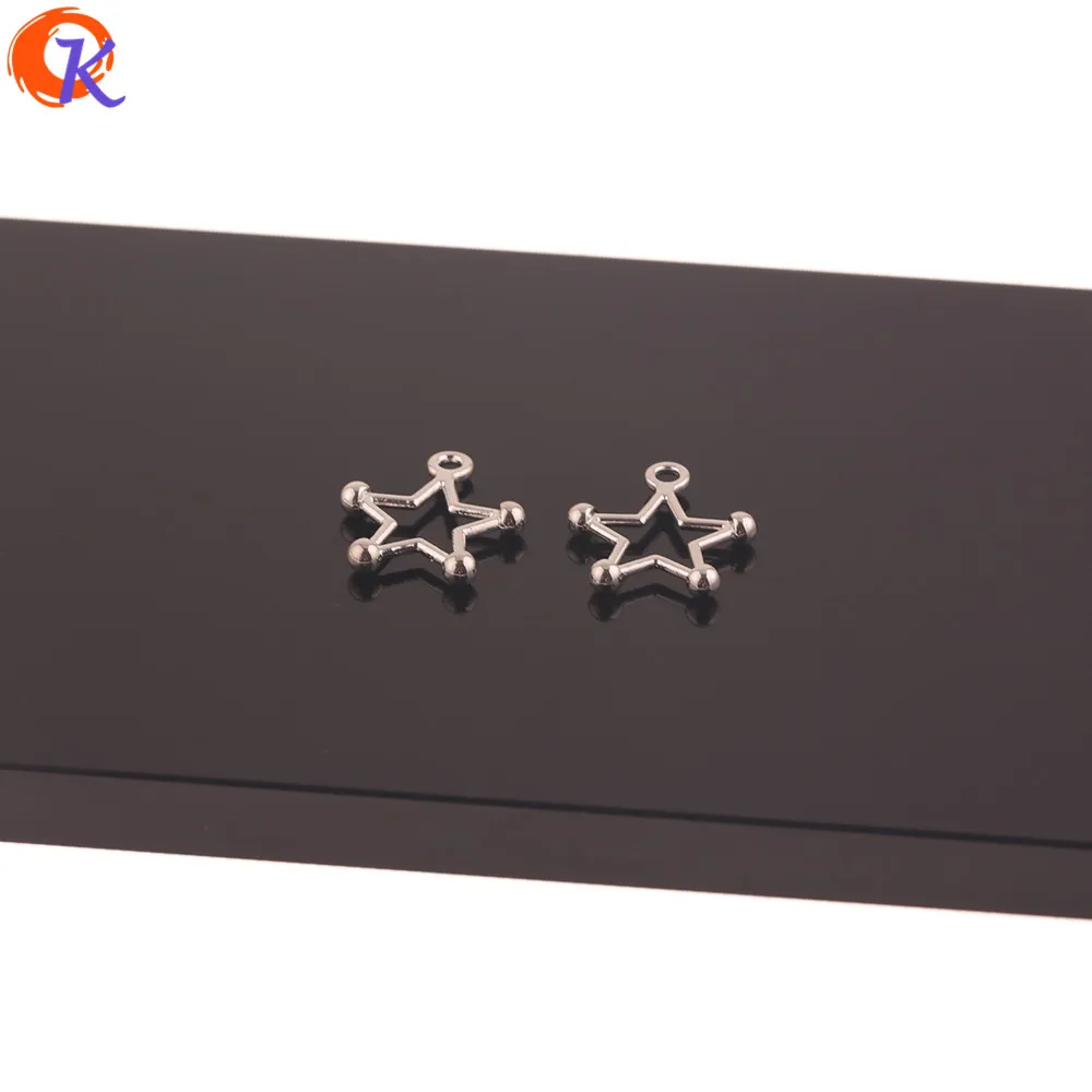 

Cordial Design 100Pcs 16*18MM Jewelry Findings Component/DIY Jewelry Making/Star Shape/Rhodium/Hand Made/Earrings Accessories